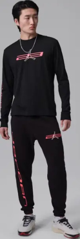 Світшот Nike JORDAN SPORT DRI-FIT GRAPHIC чорно-червоний IF0855-010