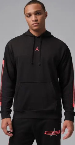 Худі Nike JORDAN SPORT CROSSOVER DRI-FIT FLEECE GRAPHIC чорно-червоне IF0851-010