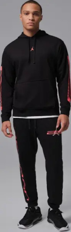 Худі Nike JORDAN SPORT CROSSOVER DRI-FIT FLEECE GRAPHIC чорно-червоне IF0851-010