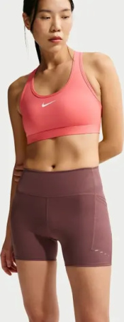 Шорти для бігу жіночі Nike DRI-FIT SWIFT HIGH-WAISTED 4" TIGHT коричневі HJ2258-502