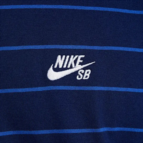 Футболка Nike SB MAX90 SKATE STRIPE темно-сине-синяя HJ0812-492