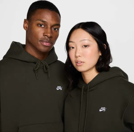 Худи Nike SB FLEECE SKATE темно-зеленое FV7351-355