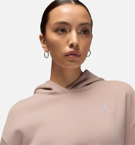 Худі жіноче Nike JORDAN BROOKLYN FLEECE PULLOVER HOODIE 24 темно-бежеве FV7071-292
