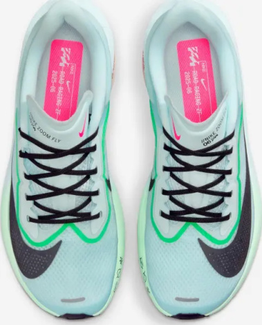 Кроссовки беговые женские Nike ZOOM FLY 6 голубо-зелено-розовые FN8455-402