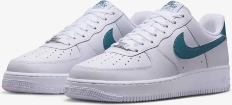 Кросівки Nike AIR FORCE 1 07 біло-темно-бірюзові FJ4146-114