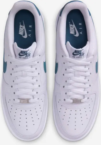 Кросівки Nike AIR FORCE 1 07 біло-темно-бірюзові FJ4146-114