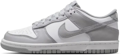 Кроссовки подростковые Nike DUNK LOW (GS) серо-белые FB9109-123