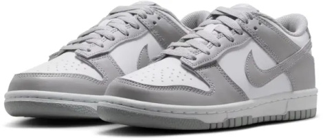Кроссовки подростковые Nike DUNK LOW (GS) серо-белые FB9109-123