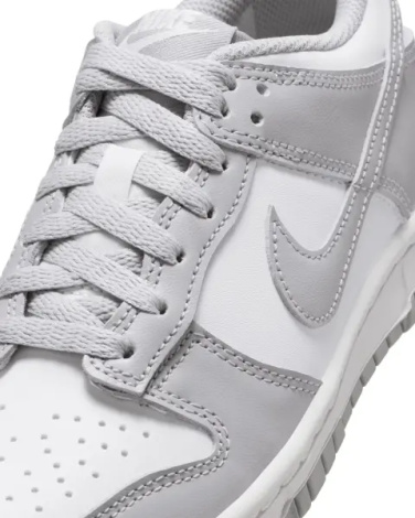 Кроссовки подростковые Nike DUNK LOW (GS) серо-белые FB9109-123
