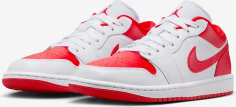 Кросівки жіночі Nike AIR JORDAN 1 LOW біло-червоні DC0774-110