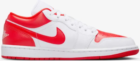 Кросівки жіночі Nike AIR JORDAN 1 LOW біло-червоні DC0774-110