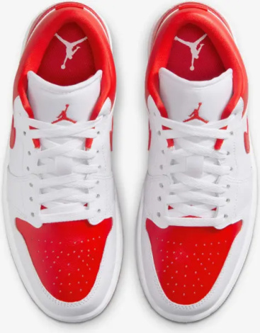 Кросівки жіночі Nike AIR JORDAN 1 LOW біло-червоні DC0774-110