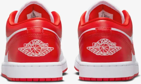 Кросівки жіночі Nike AIR JORDAN 1 LOW біло-червоні DC0774-110