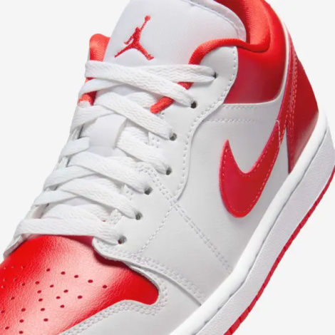 Кросівки жіночі Nike AIR JORDAN 1 LOW біло-червоні DC0774-110