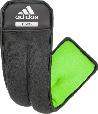 Обважнювачі для щиколотки/зап'ястя Adidas ANKLE/WRIST WEIGHTS чорно-салатові (2 х 0.5 кг) ADWT-12320-NL