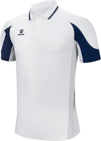 Поло Kelme бело-темно-синее 8651PL1209.9100