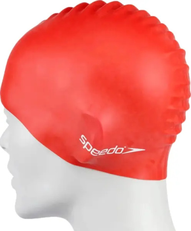 Шапочка для плавання дитяча Speedo FLAT SILCONE CAP TEAM JU червона 8-709931959-2
