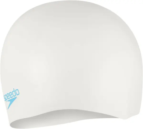 Шапочка для плавання дитяча Speedo PLAIN MOULDED SILICONE CAP JF/JM/JU біло-блакитна 8-7099017621