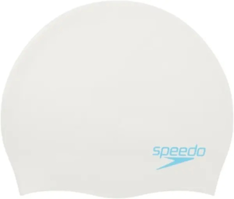 Шапочка для плавання дитяча Speedo PLAIN MOULDED SILICONE CAP JF/JM/JU біло-блакитна 8-7099017621