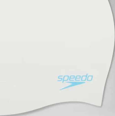 Шапочка для плавання дитяча Speedo PLAIN MOULDED SILICONE CAP JF/JM/JU біло-блакитна 8-7099017621