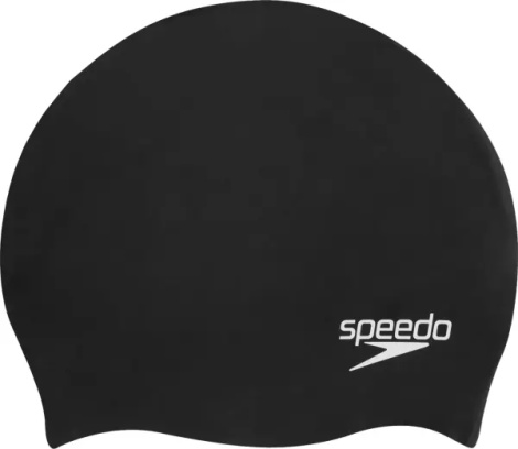 Шапочка для плавання дитяча Speedo PLAIN MOULDED SILICONE CAP JU чорна 8-709900001