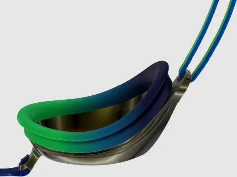Окуляри для плавання дитячі Speedo VENGEANCE MIR GOG JU зелено-синьо-золоті 8-11325D651