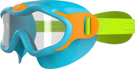 Окуляри для плавання дитячі Speedo SEA SQUAD MASK JU бірюзово-салатово-помаранчеві 8-0876314645