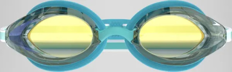 Окуляри для плавання жіночі Speedo VANQUISHER 3.0 MIRRORED бірюзово-золотисто-білі 8-00473615063