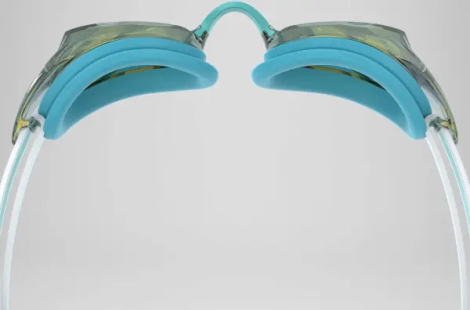 Окуляри для плавання жіночі Speedo VANQUISHER 3.0 MIRRORED бірюзово-золотисто-білі 8-00473615063