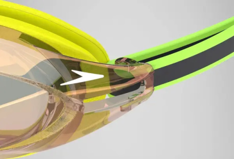 Очки для плавания Speedo VANQUISHER 3.0 MIRRORED желто-салатово-черные 8-00473417218
