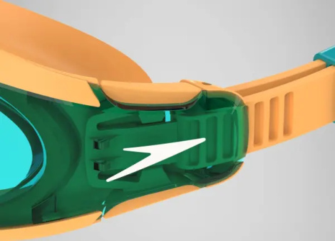 Окуляри для плавання дитячі Speedo JUNIOR HYDROSITY 2.0 оранжево-темно-зелені 8-00446317636