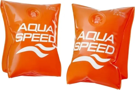 Нарукавники для плавания надувные детские Aqua Speed ARMBANDS оранжевые 763-75
