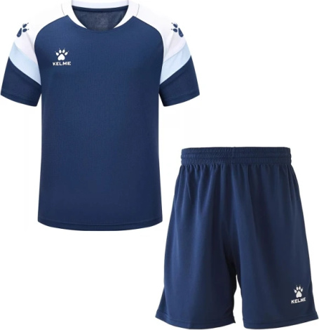 Комплект футбольной формы детский Kelme BRAVO темно-сине-белый 7351TX3093.9424_8351ZB3143.9416