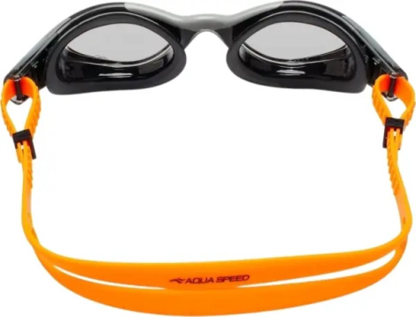 Очки для плавания Aqua Speed AQUILO черно-серо-оранжевые 728-75
