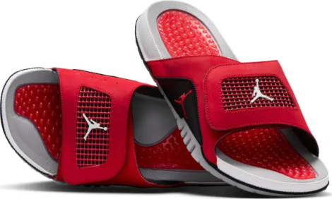 Шльопанці Nike JORDAN HYDRO 4 RETRO червоно-сірі 532225-600