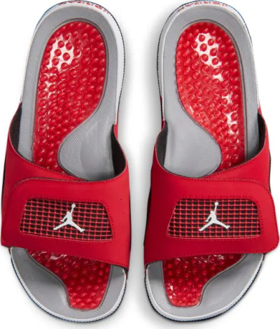 Шльопанці Nike JORDAN HYDRO 4 RETRO червоно-сірі 532225-600