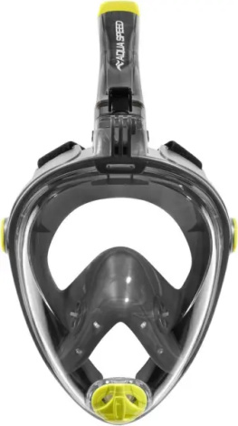 Маска для плавания полнолицевая Aqua Speed SPECTRA 2.0 черно-желтая 247-30