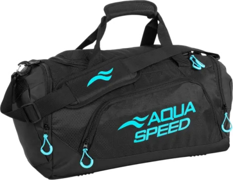 Сумка спортивная Aqua Speed DUFFEL BAG M 35L черно-голубая 141-74