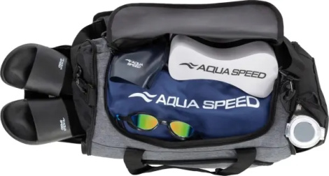 Сумка спортивная Aqua Speed DUFFEL BAG M 35L серо-черная 141-37