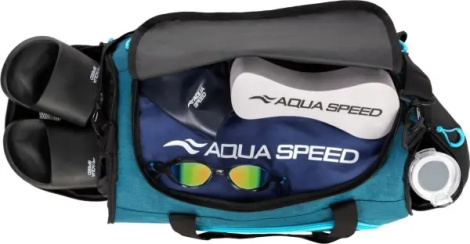Сумка спортивна Aqua Speed DUFFEL BAG M 35L темно-бірюзово-чорна 141-24