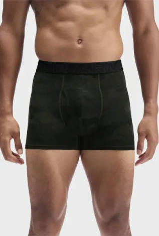 Труси (боксерки) Under Armour PERFORMANCE COTTON 3IN 3-PACK PRINTED BOXERJOCK чорні, оливкові, хакі (3 штуки) 1383892-392