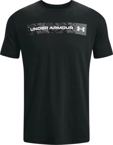 Футболка Under Armour CAMO CHEST STRIPE черно-темно-серая 1376830-002