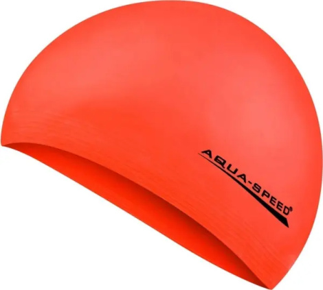 Шапочка для плавания Aqua Speed SOFT LATEX темно-оранжевая 122-75