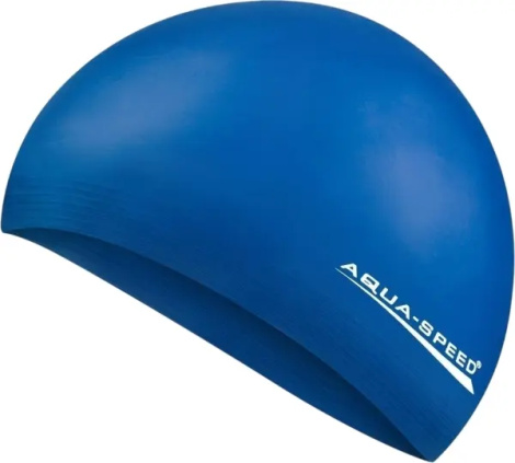 Шапочка для плавания Aqua Speed SOFT LATEX темно-синяя 122-02