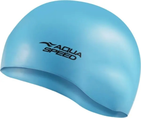 Шапочка для плавания Aqua Speed MONO голубая 111-42