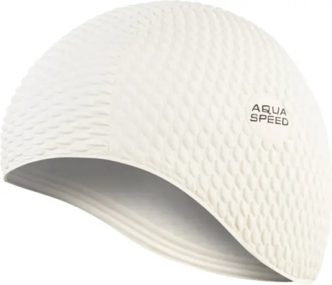 Шапочка для плавания женская Aqua Speed BOMBASTIC белая 104-05