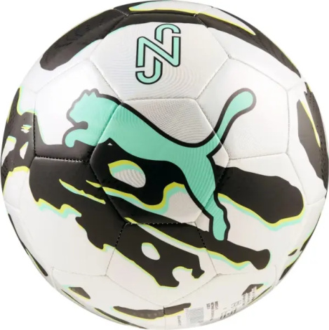 Футбольный мяч Puma NEYMAR JR GRAPHIC бело-черно-мятный Размер 5 085023-01
