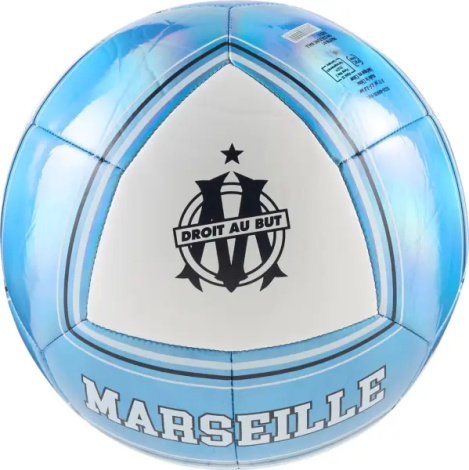 Футбольный мяч Puma OLYMPIQUE DE MARSEILLE FTBLCULTURE голубо-белый Размер 5 084978-01