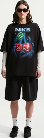 Футболка жіноча Nike SPORTSWEAR OVERSIZED чорна IR7836-010