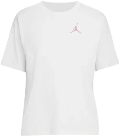 Футболка жіноча Nike JORDAN JUMPMAN біло-світло-рожева IR0389-100
